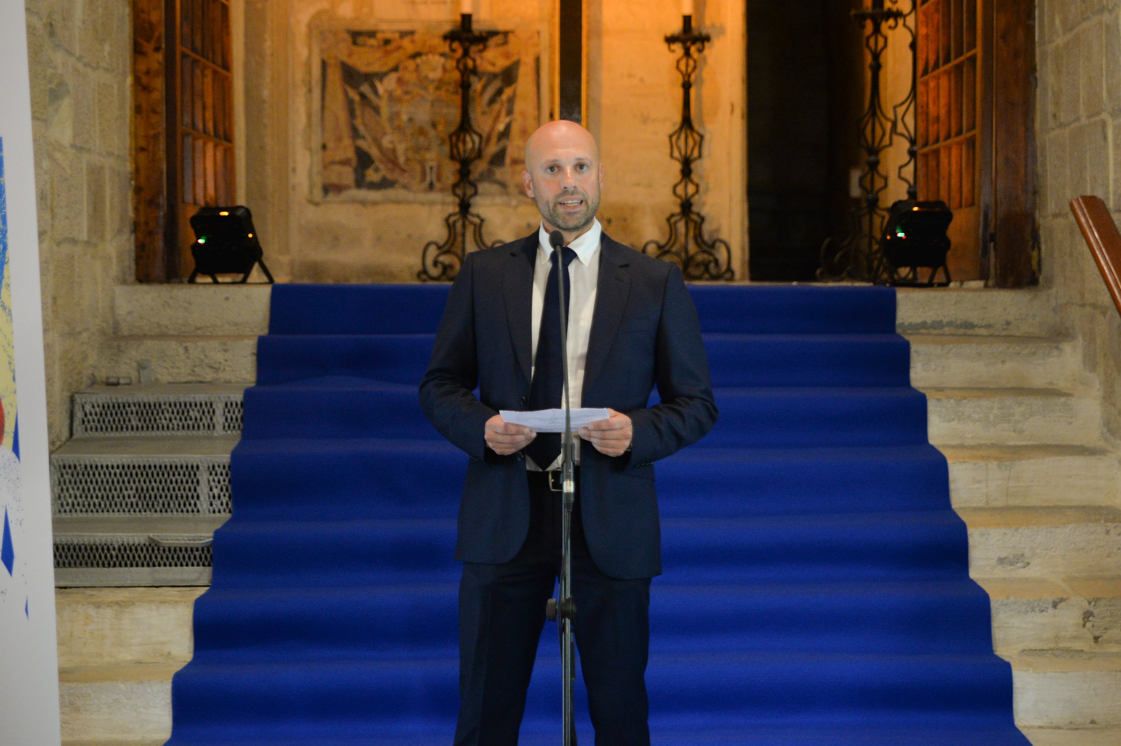 Dr Mario Sammut delivering a speech at the 2023 European Citizen's Prize award ceremony