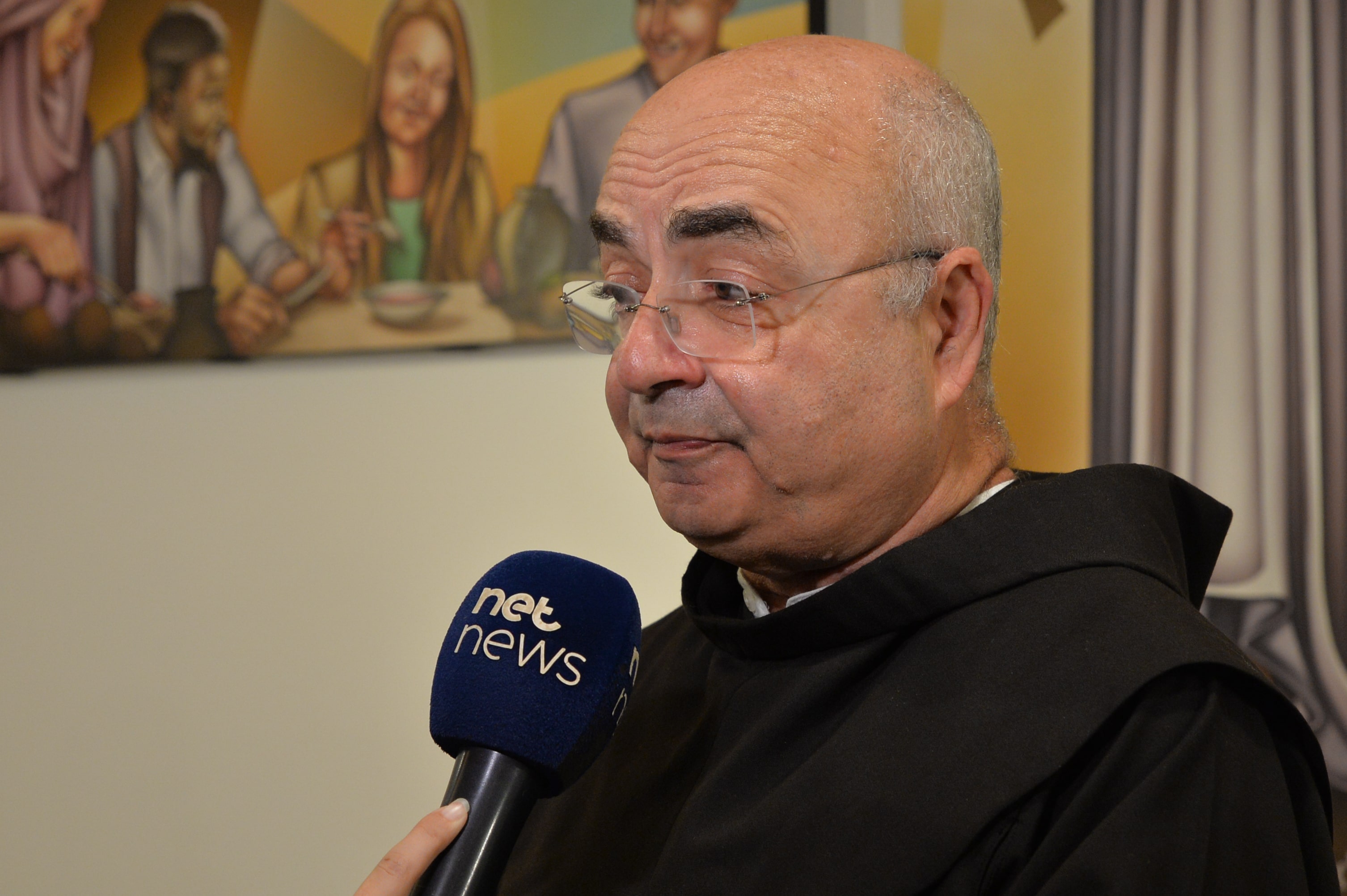 Fr Marcellino Micallef making a statement about the 2023 European Citizen's Prize