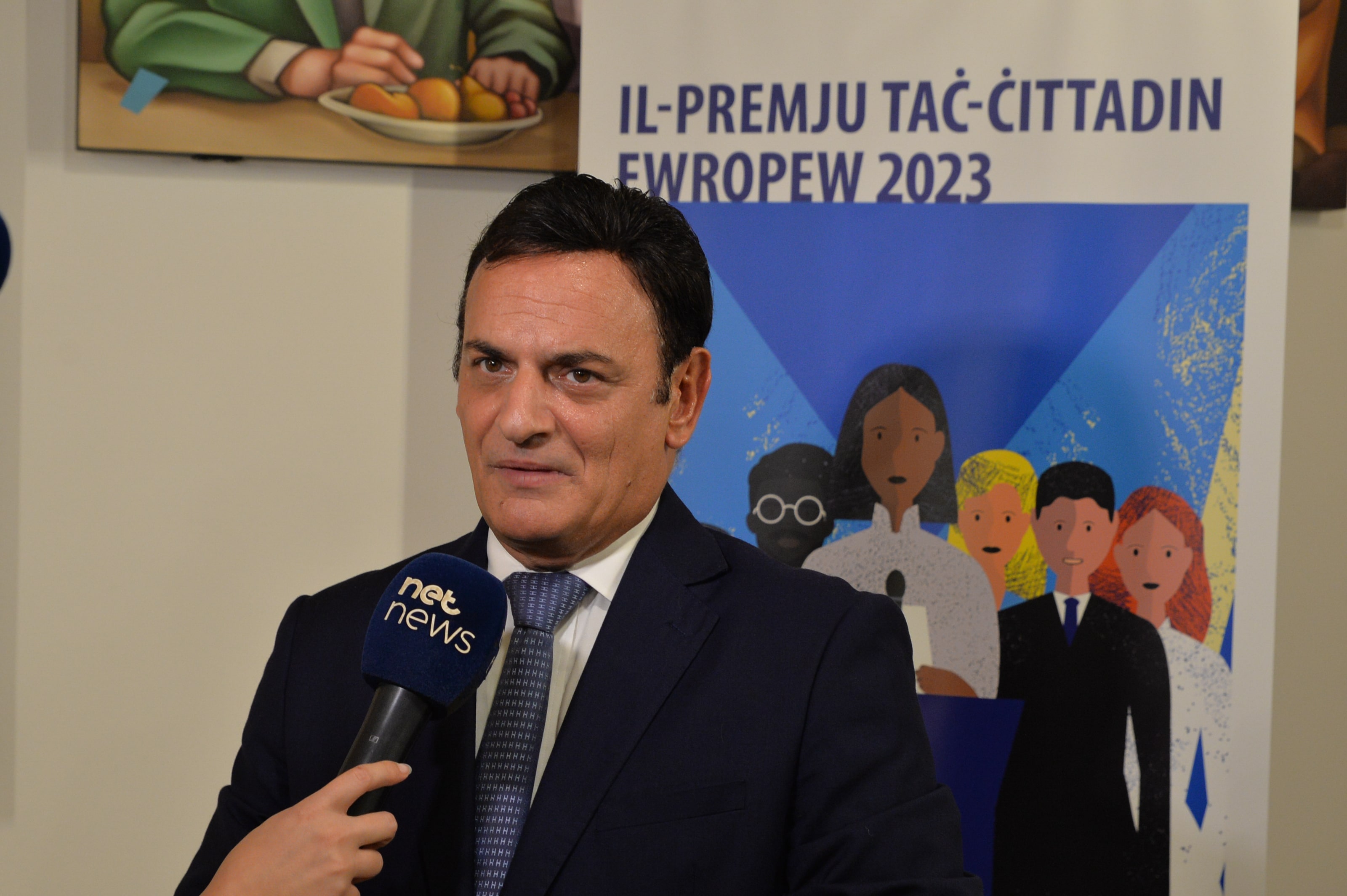 MEP David Casa making a statement about the 2023 European Citizen's Prize