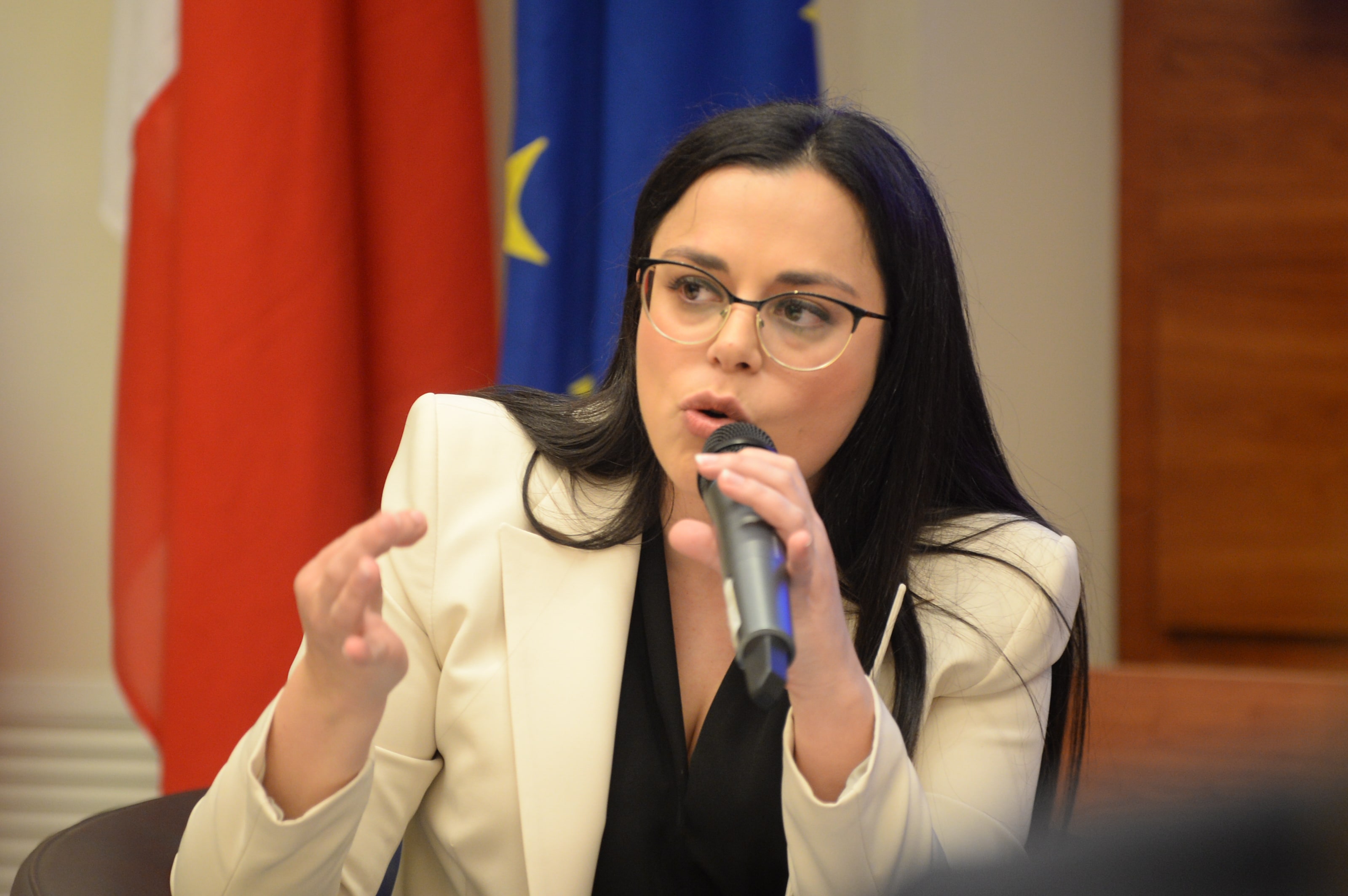 MEP Josianne Cutajar at the "Strengthened Connectivity and Justice for Our Islands" event