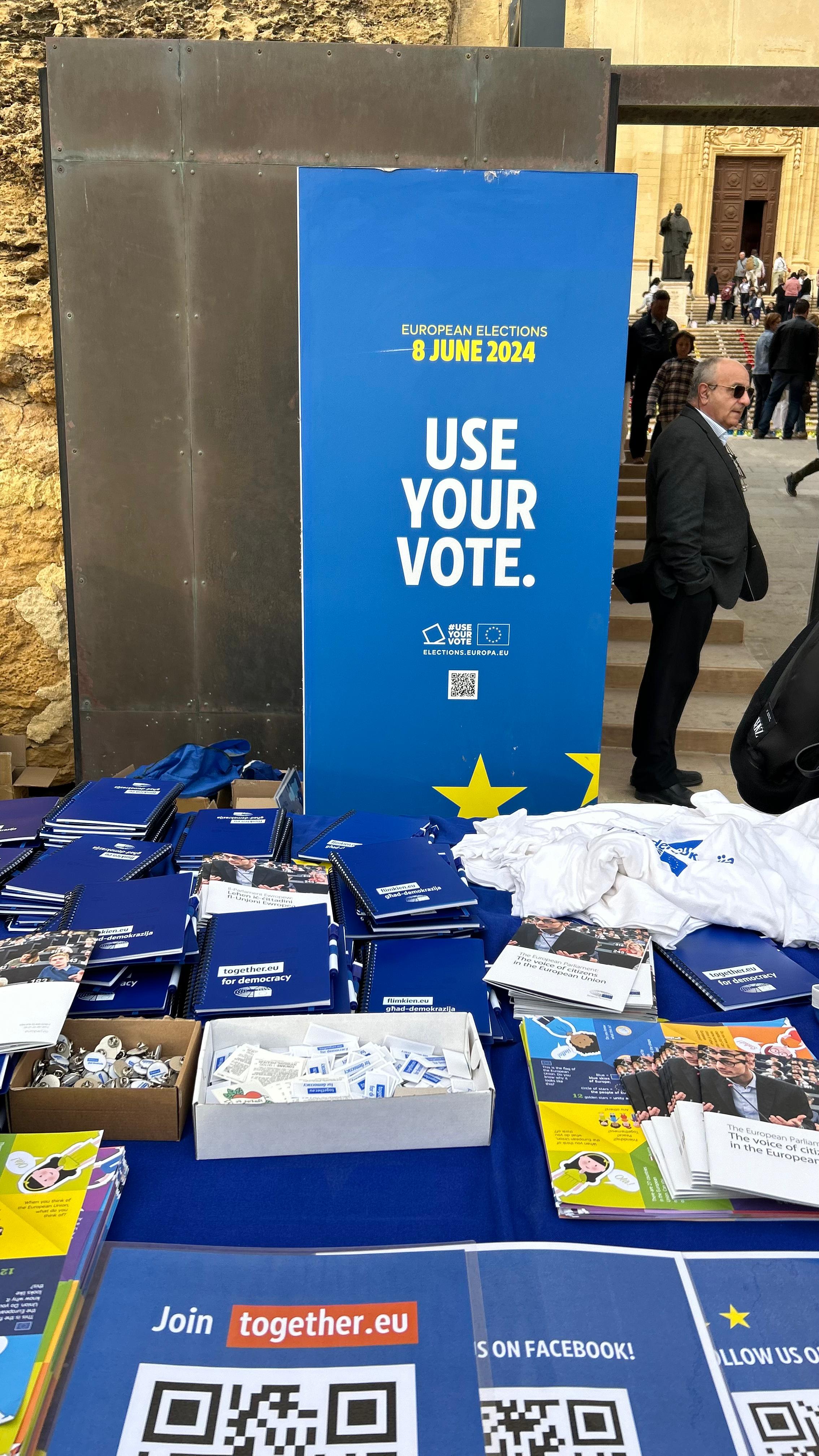 #UseYourVote stand at the 'Lejl Imkebbes' Festival