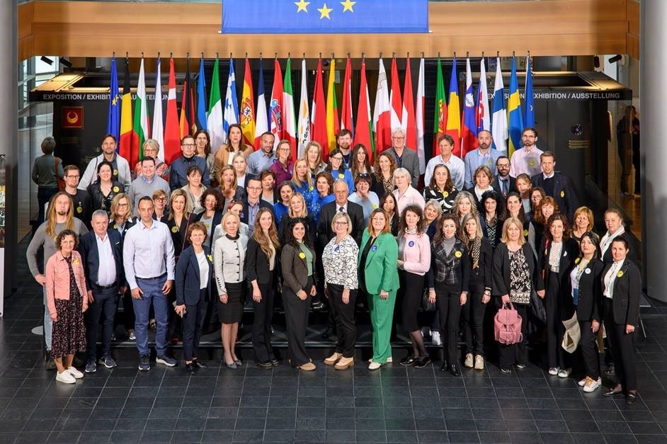 Euroscola participants in Strasbourg in April 2024