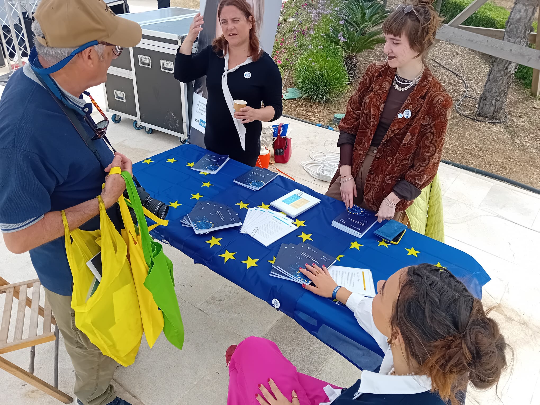 Some of our team members at our stand at the European Fair